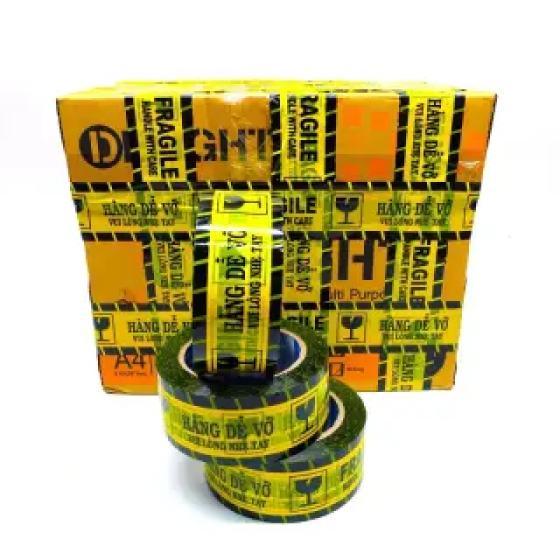 Băng keo niêm phong hàng dễ vỡ 5cm (Cây 1,5Kg/6 Cuộn)