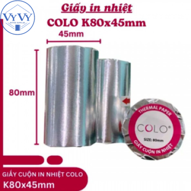 Giấy in nhiệt Colo K80x45mm