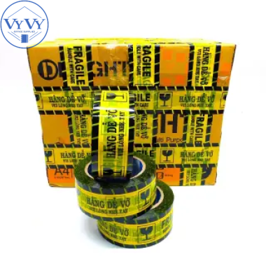 Băng keo niêm phong hàng dễ vỡ 5cm (Cây 1,5Kg/6 Cuộn)
